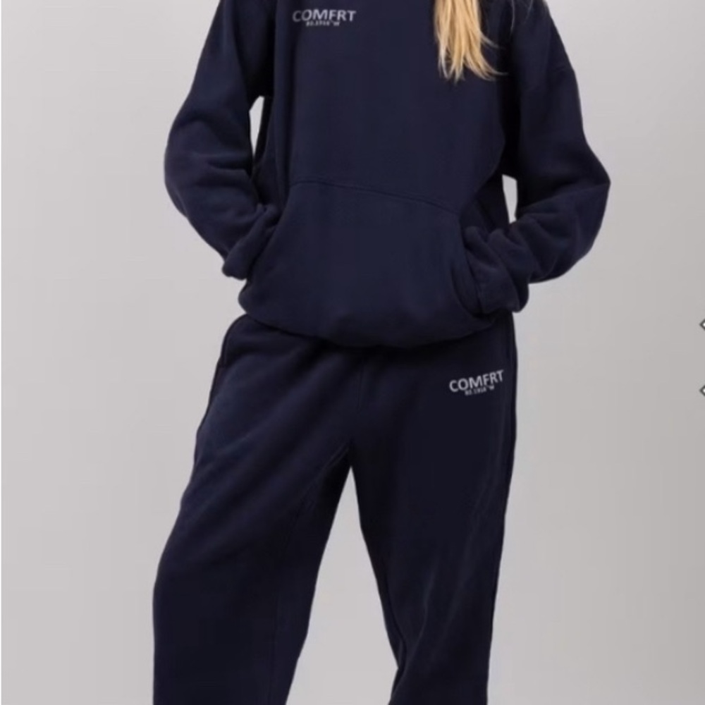 Navy Blue Comfrt Sweatshirt and Sweatpants Set